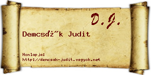 Demcsák Judit névjegykártya